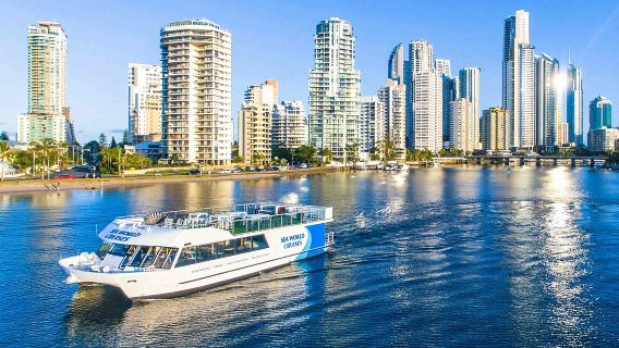 ゴールドコーストクルーズシーフードビュッフェ【往復乗船チケット+ランチ/ディナー+シーワールド/サーフィンズパラダイス往復】