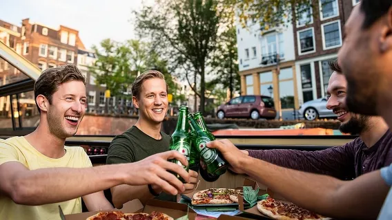 Amsterdam: El crucero original de pizza con bebidas ilimitadas