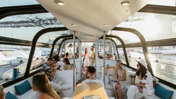 ปาร์ตี้ดีเจยามพระอาทิตย์ตกดินที่ลิสบอน – เรือหรู พิซซ่า และบาร์เปิด