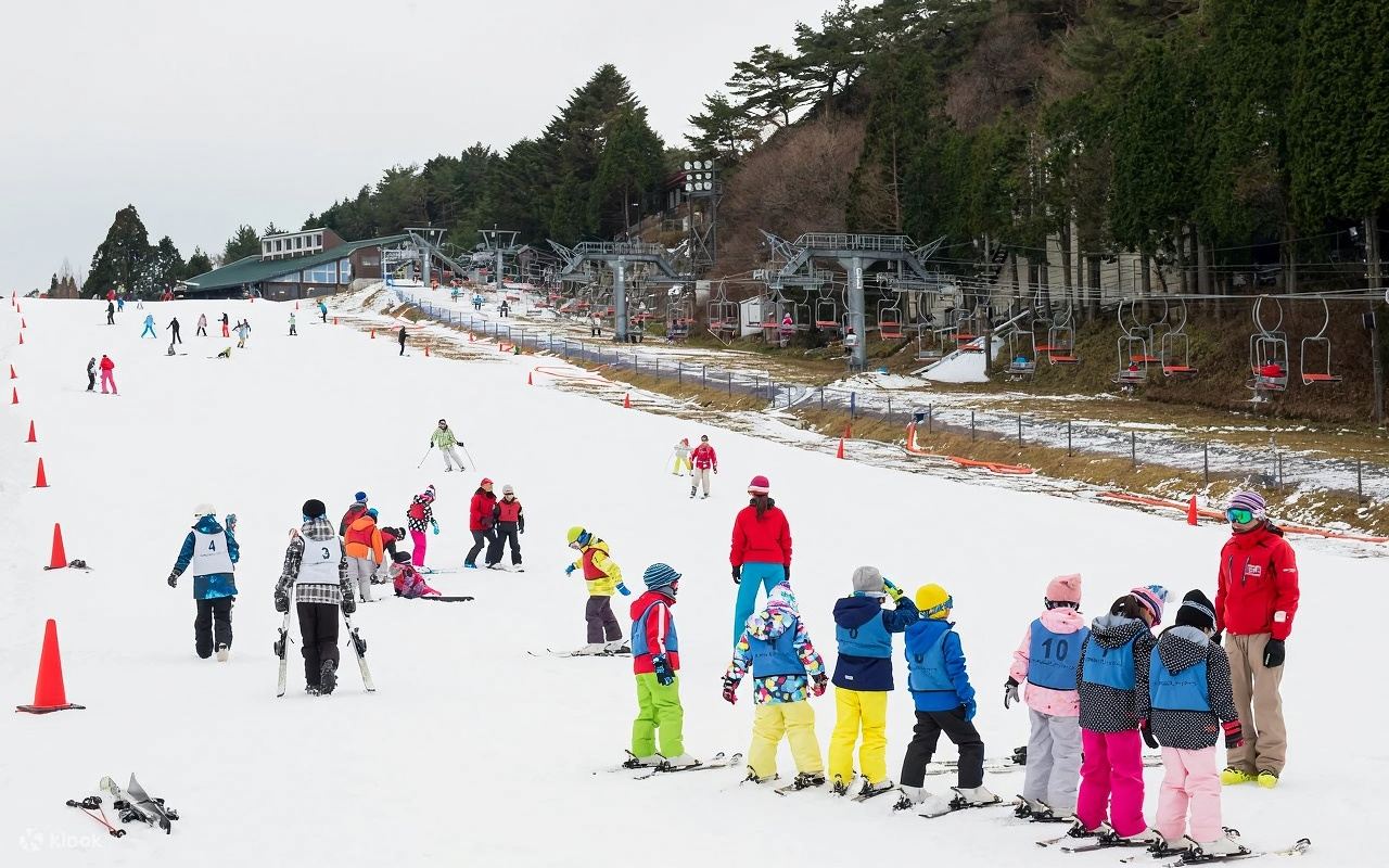 Tour di un giorno a Kōbe con sci sul Monte Rokkō, terme e Premium Outlets
