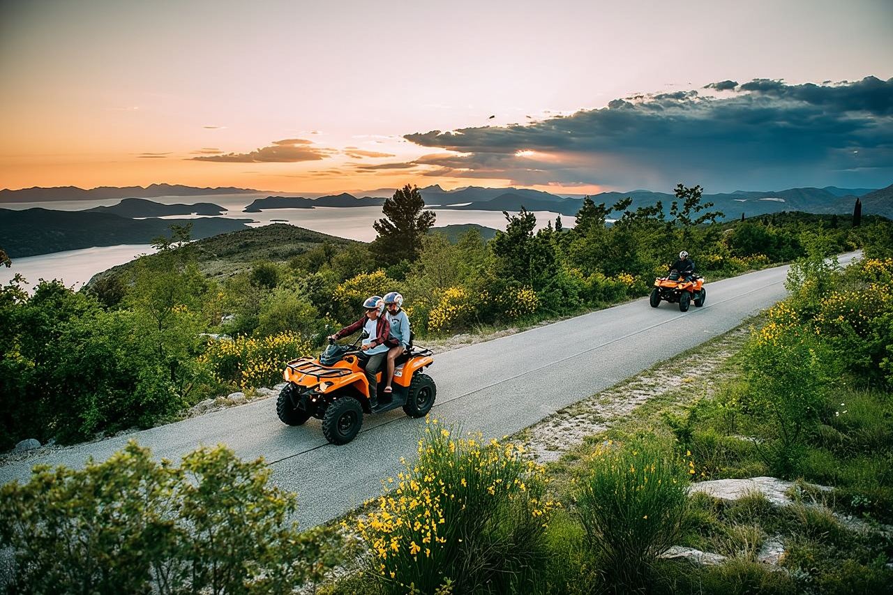 Tour in quad nella campagna di Dubrovnik e nell'arboreto con brunch