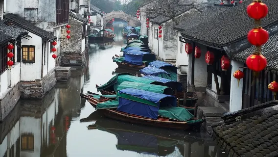Wisata Sehari Desa Air Suzhou dan Zhouzhuang dari Shanghai