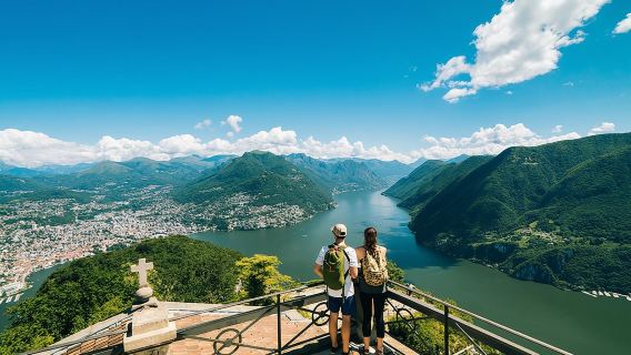 Lugano Region Guided Excursion from Lugano to Monte San Salvatore by funicular