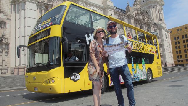 City Tour Panoramic Bus Departure from Larcomar