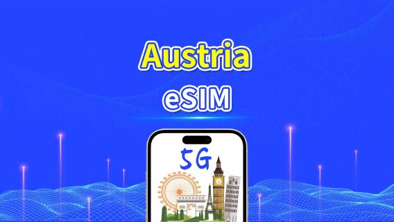eSIM de Austria | Datos de alta velocidad | 5G/4G | Paquete diario/de datos | 24 horas | 1-30 días | Código QR
