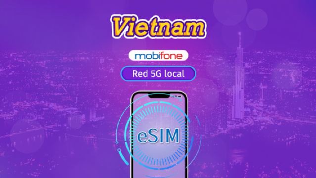 Vietnam Mobifone eSIM | Compatible con red 5G, TikTok y ChatGPT | Bolsa diaria | 3-7 días | Facturación por día del calendario | Código QR