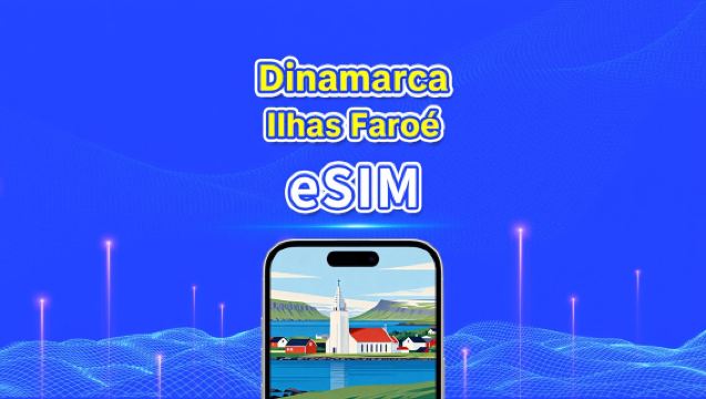 eSIM Ilhas Faroé (Dinamarca) | Dados de alta velocidade | 5G/4G | Pacote diário/de dados | Cobrança de 24 horas | 1-30 dias | Código QR