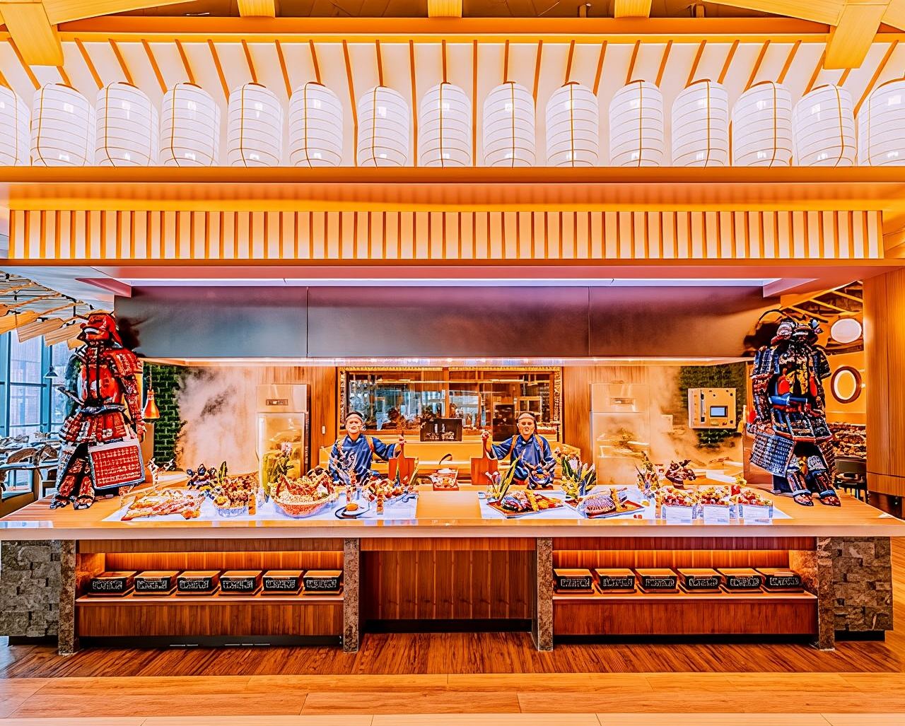 주하이 창롱 리조트 오션 킹덤 스페이스쉽 호텔 세일러 뷔페 레스토랑 뷔페 저녁 식사권