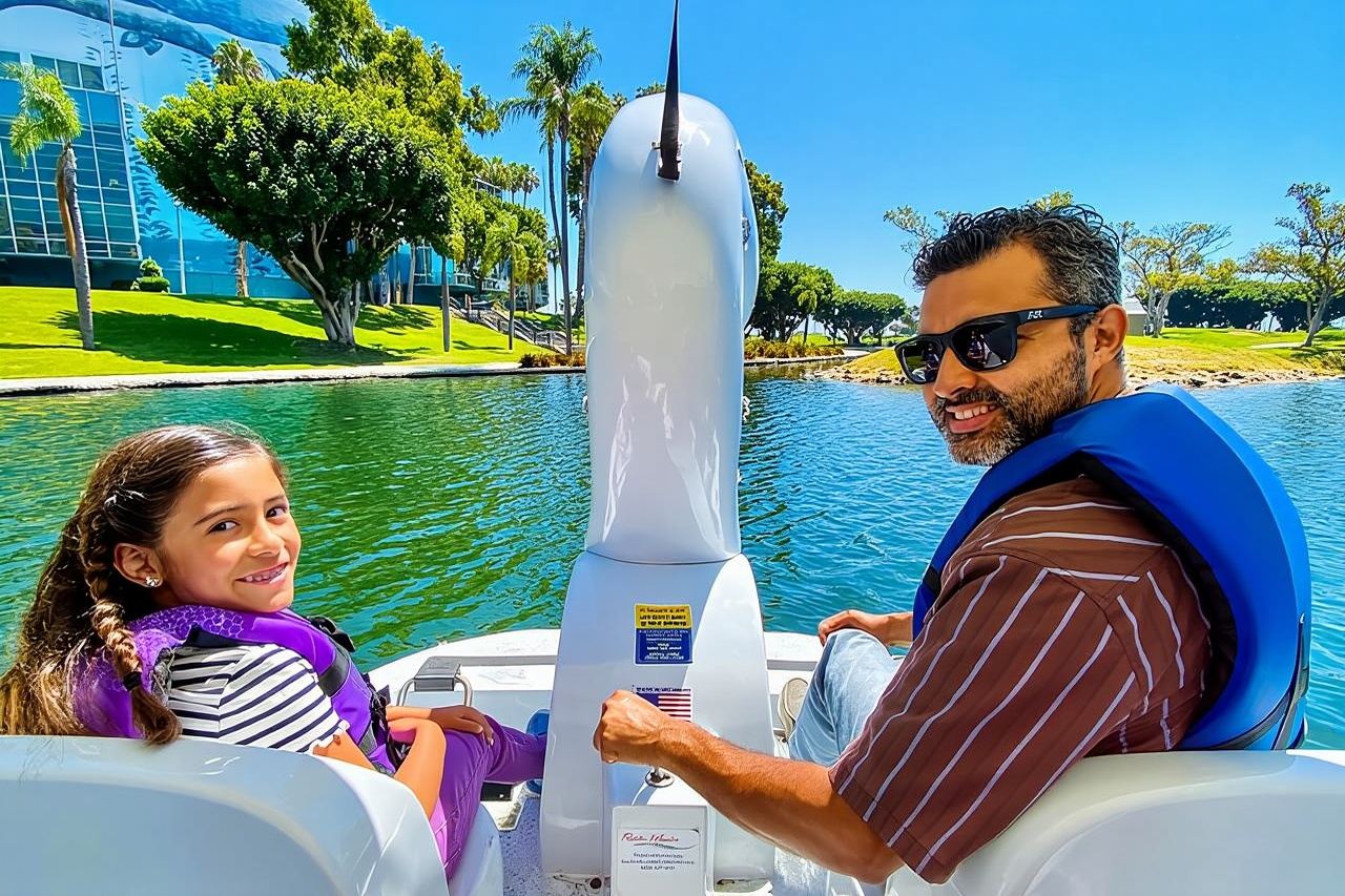 Swan Boat Rental at Rainbow Lagoon in Long Beach