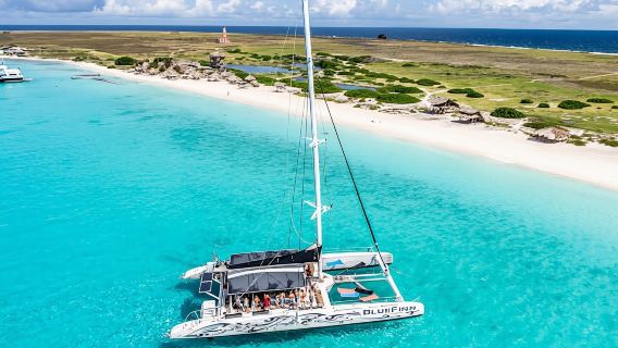 Klein Curaçao BlueFinn catamaran trip with BBQ and happy hour