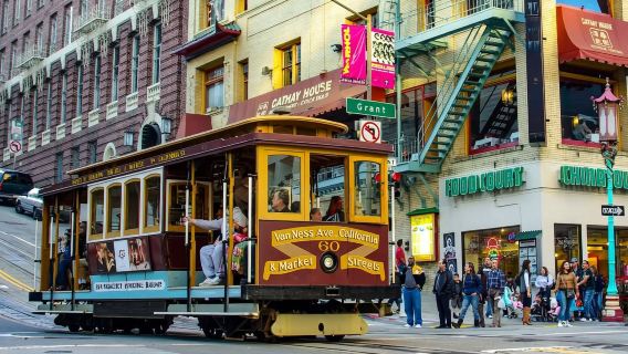 舊金山一日遊：金門大橋+漁人碼頭+九曲花街+舊金山鐺鐺車