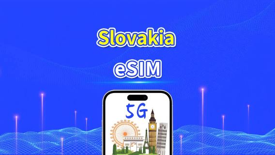 eSIM Словакии | 5G/4G | Пакет данных ежедневный/общий | 1-30 дней | Биллинг 24 часа | QR-код