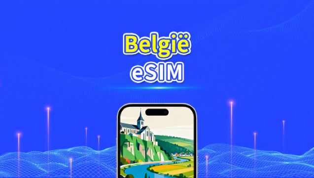 Belgische eSIM | 5G/4G | Snelle data | 24 uur | 1-30 dagen | QR-code