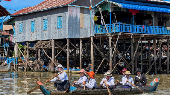 Combiné de 2 excursions à la journée : Temples d'Angkor et lac Tonlé Sap avec villages flottants