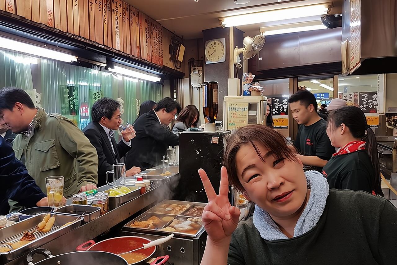 Osaka After Dark : Visite gastronomique nocturne en petit groupe (6 personnes maximum)