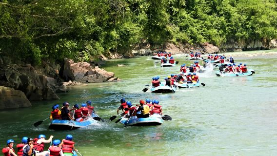 Aventura de rafting en aguas bravas del río Kiulu|Tour de participación