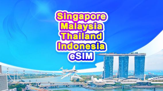 eSIM 5G Singapore/Malaysia/Thailand/Indonesia | Gói ngày/Gói dung lượng | 1-30 ngày | Tính phí 24 giờ | Mã QR