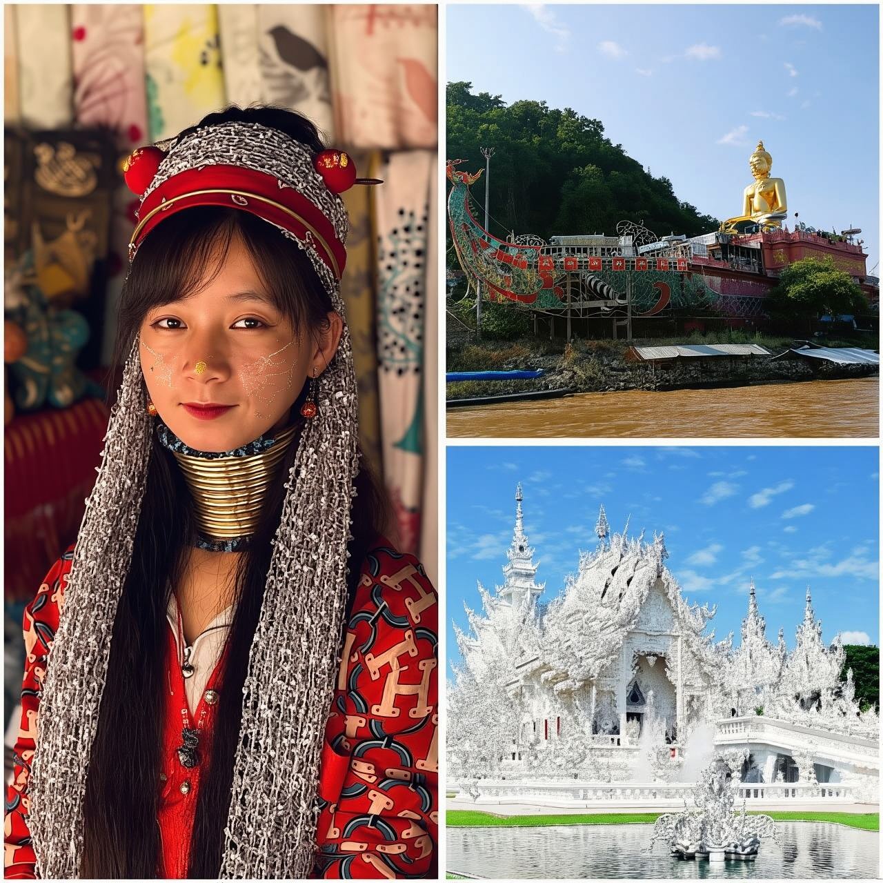 เชียงใหม่: ทัวร์ 3 วัด สามเหลี่ยมทองคำ ล่องเรือคอยาว