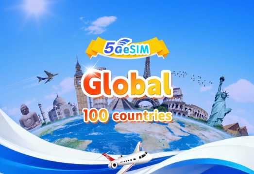 Global (100 countries) 4G/5G eSIM | DayPass/Total | 500MB/day - 30GB Total Data | 1-30 days | 24-hour billing | QR code AUD 1.61