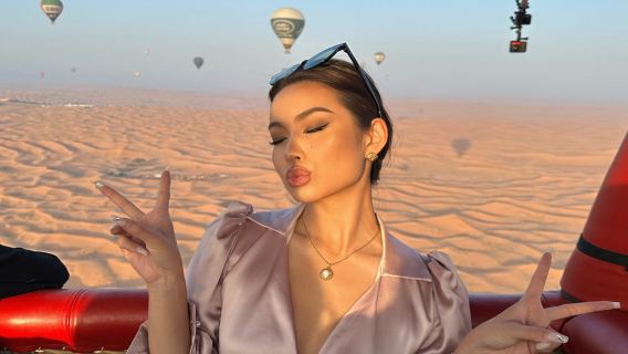 Dubai Hot Air Balloon with Views of Desert, Breakfast, Falcon Show(Dune bashing,Camel Ride Optional