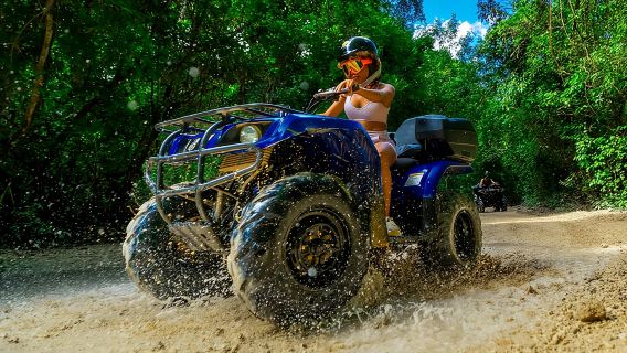 ATV-Tour in Cancún mit Zipline, Cenote und Transport