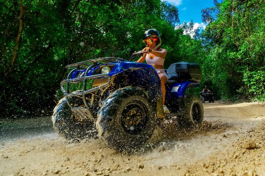 Cancun ATV Tour with Zipline, Cenote & Transportation