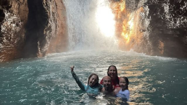 Water Adventure: La Leona Waterfall, River tubing & Cliff jumps