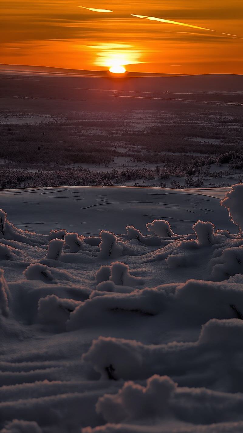Einmalige Schneemobilsafari zum Aussichtspunkt in Lappland