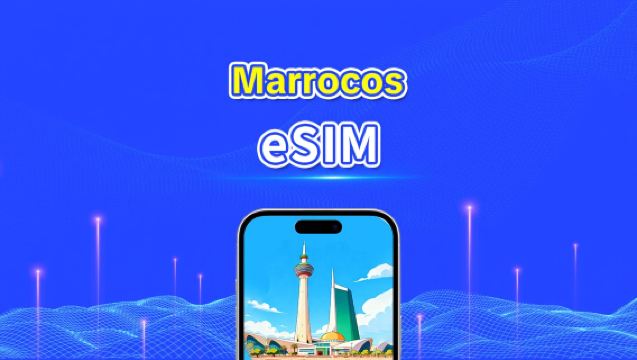 eSIM Marrocos | 4G | Pacote diário/de dados | 1-30 dias | Cobrança de 24 horas | Código QR