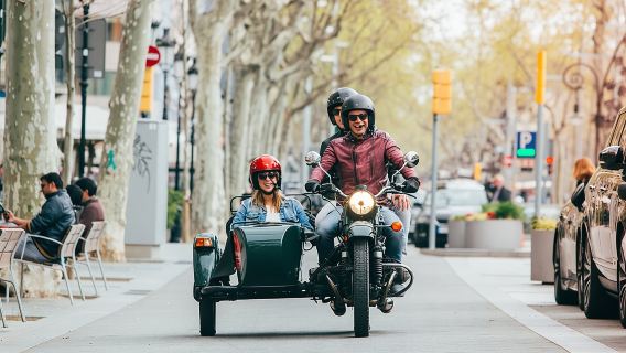 Barcelona Half Day Tour by Sidecar Motorcycle