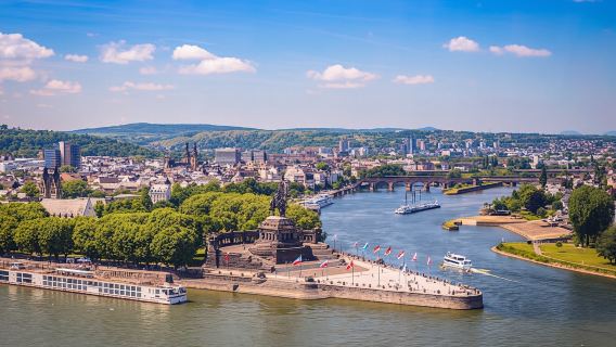 Self guided tour with interactive city game of Koblenz