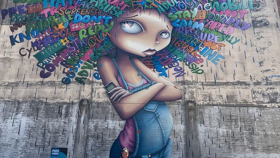 ヒューストン：電動カートでの壁画ツアー