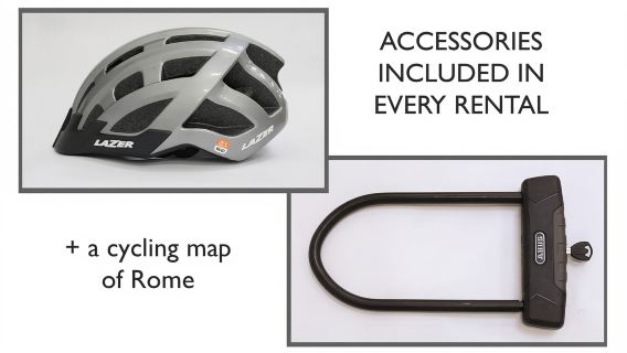 Rome : Location de vélos électriques avec casque et antivol