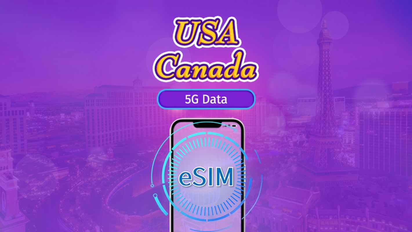 Canada e Stati Uniti | eSIM 5G/4G | Pass giornaliero / Pacchetto totale | Addebito al giorno naturale | 1-90 giorni | Codice QR