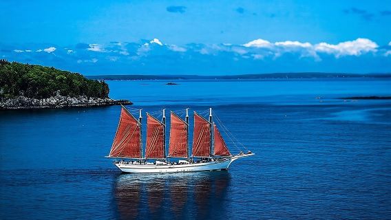 1.5 to 2-Hr Windjammer Sailing Trip in Maine w/ Licensed Captain