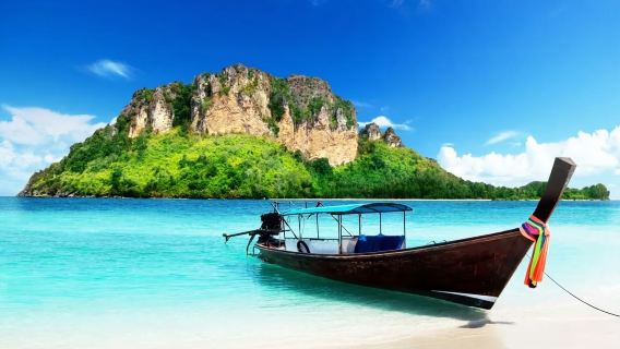 Lawatan Sehari Piagam Bot Ekor Panjang Pulau Merah Krabi: Pulau Merah + Lagun + Pulau Ladin + Pulau Pabie