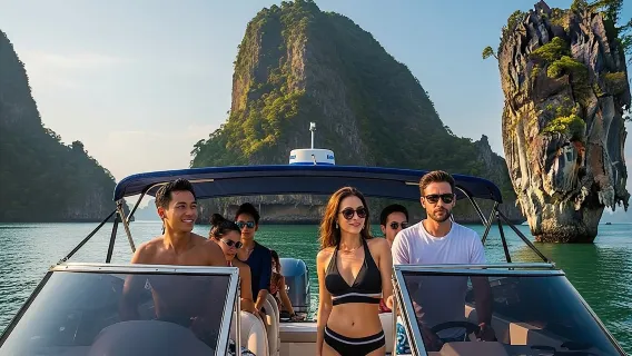 ภูเก็ต เกาะเจมส์บอนด์ และพายเรือแคนูอ่าวพังงาโดยเรือสปีดโบต