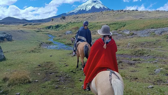 Cotopaxi volcano horseback ride and hike Private tour