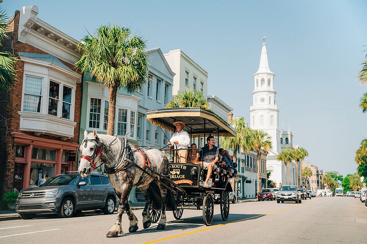 Tour storico in carrozza e cavalli Old South Carriage di Charleston