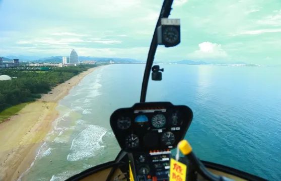 三亞直升機飛行體驗/海棠灣國際免稅城基地【多套餐可選/R44機型可載3人/含蜈支洲島落地航線】