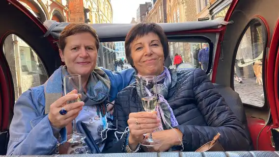 Private Lille Tour by Classic Convertible 2CV with Champagne