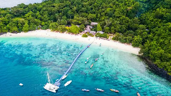 普吉島珊瑚島香蕉沙灘半日遊 出海浮潛傘拖/玻璃船 含餐含接駁
