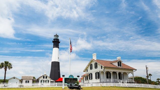 Savannah to Tybee Island with Dolphin Cruise