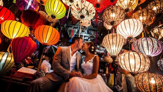 perjalanan satu hari Vietnam Da Nang Bana Hills + Kota Kuno Hoi An [tur grup|Penjemputan dari pintu ke pintu|Harga sudah termasuk semua