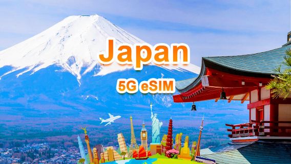 Jepang 5G eSIM | Paket Harian/Paket Total | 1-30 hari | Kode QR