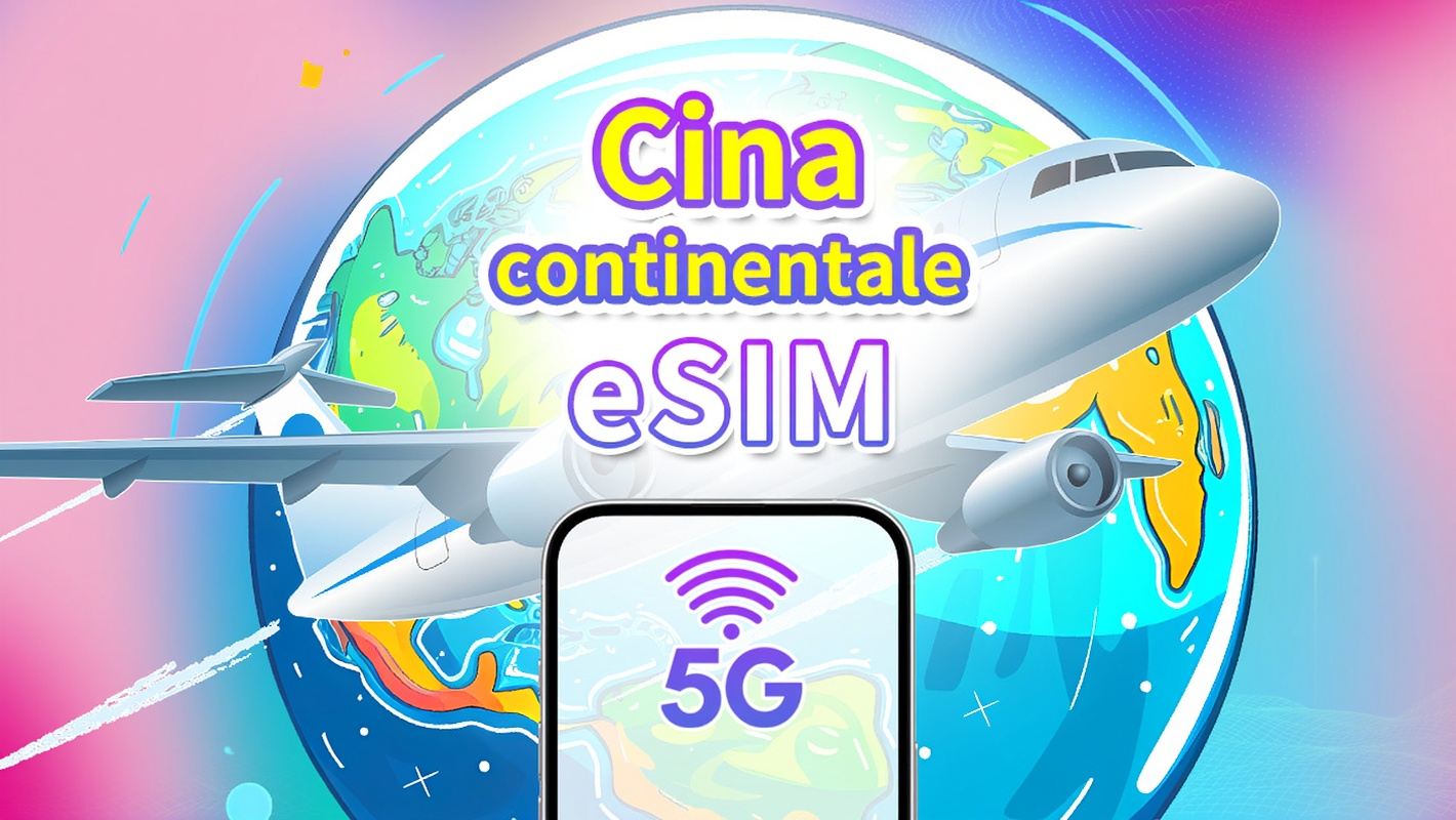 eSIM Cina Continentale 5G | Copertura di Tre Reti | Pacchetto Giornaliero/Pacchetto Dati | 1-30 Giorni | Fatturazione Giorno Naturale | QR Code