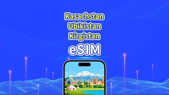 Kasachstan + Usbekistan + Kirgisistan eSIM | 4G | Tägliches/Gesamt-Datenpaket | 1–30 Tage | 24-Stunden-Abrechnung | QR-Code