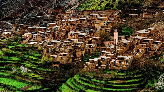 Marrakech ke Pergunungan Atlas dan tiga Lembah, Air Terjun + Makan Tengahari