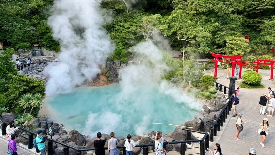 日本大分由布院金鱗湖+如意輪寺+湯之坪街+海地獄灶地獄一日遊