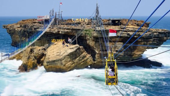 Yogyakarta; Pimdul Cave,Tubing Rafting & Timang Beach.